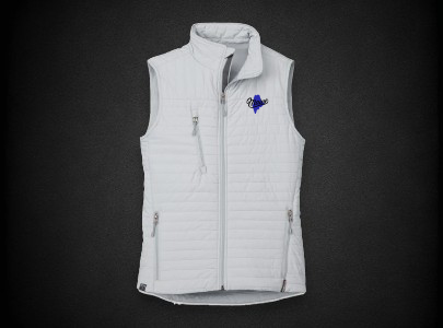 Custom imprinted Women's Vest for Bangor, ME with a local business logo