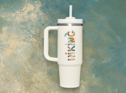 Custom imprinted Tumbler for Bangor, ME with a local business logo