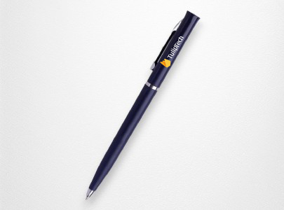 Custom imprinted Angel Twist Pen for Bangor, ME with a local business logo