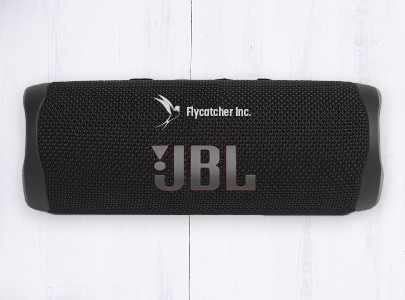Custom imprinted JBL Speaker for Bangor, ME with a local business logo